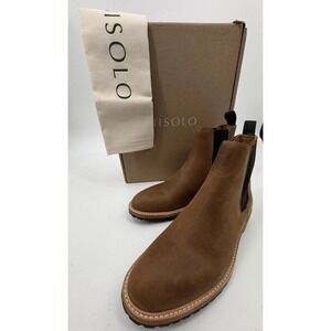 Nisolo Men's Tobacco Everyday Chelsea Leather Boots Size 8.5 $268 NIB Dust Bag
